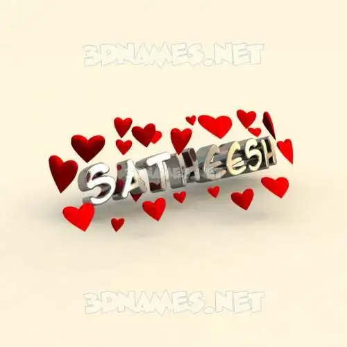 satheesh in In Love style - 3D name wallpaper satheesh in In Love style - 3D name wallpaper