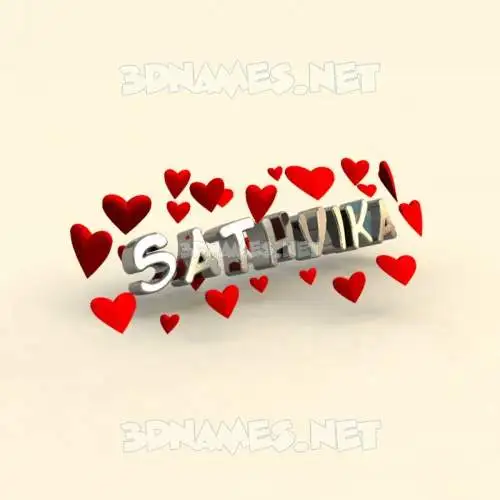 sathvika in In Love style - 3D name wallpaper sathvika in In Love style - 3D name wallpaper