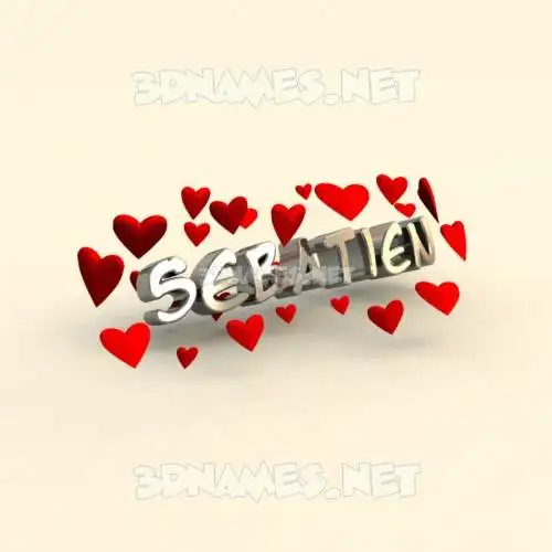 sebatien in In Love style - 3D name wallpaper sebatien in In Love style - 3D name wallpaper