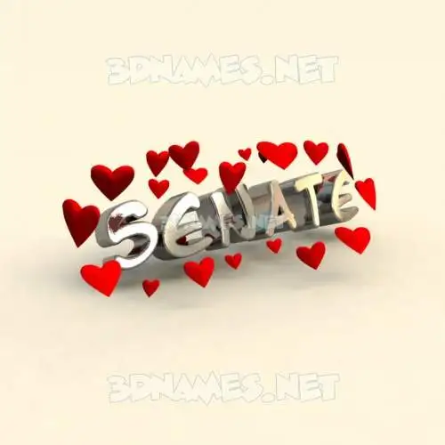 senate in In Love style - 3D name wallpaper senate in In Love style - 3D name wallpaper