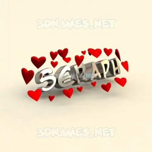 seraph in In Love style - 3D name wallpaper