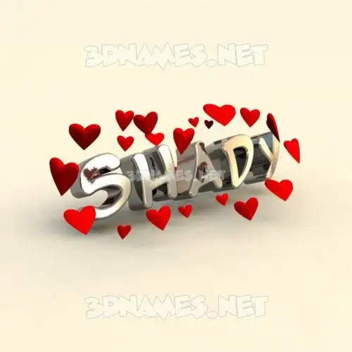 shady in In Love style - 3D name wallpaper shady in In Love style - 3D name wallpaper