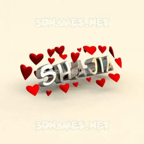 shajia in In Love style - 3D name wallpaper shajia in In Love style - 3D name wallpaper