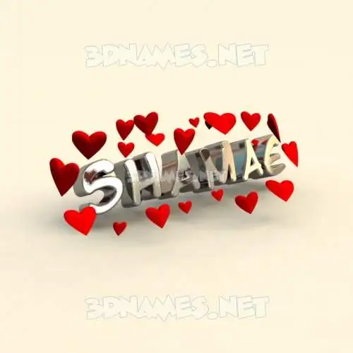 shamae in In Love style - 3D name wallpaper