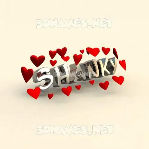 shanky in In Love style - 3D name wallpaper