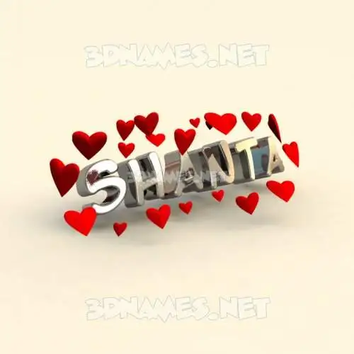shanta in In Love style - 3D name wallpaper shanta in In Love style - 3D name wallpaper