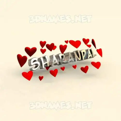 sharanpal in In Love style - 3D name wallpaper