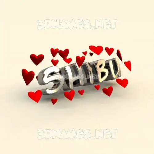 shibu in In Love style - 3D name wallpaper shibu in In Love style - 3D name wallpaper