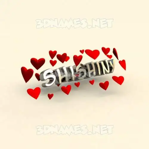 shishiny in In Love style - 3D name wallpaper shishiny in In Love style - 3D name wallpaper