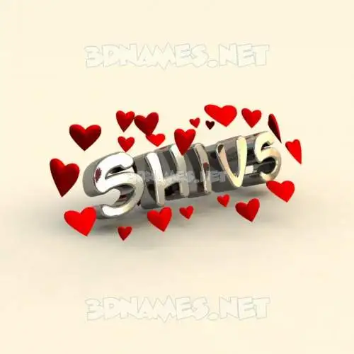 shivs in In Love style - 3D name wallpaper shivs in In Love style - 3D name wallpaper