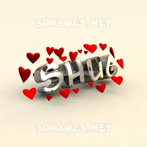 shug in In Love style - 3D name wallpaper