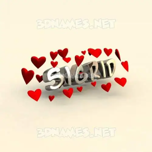 sigrid in In Love style - 3D name wallpaper