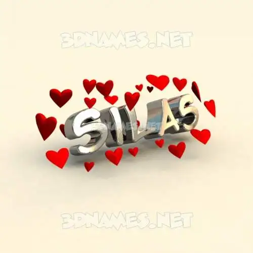 silas in In Love style - 3D name wallpaper
