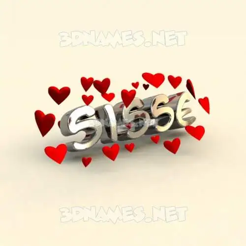 sisse in In Love style - 3D name wallpaper sisse in In Love style - 3D name wallpaper