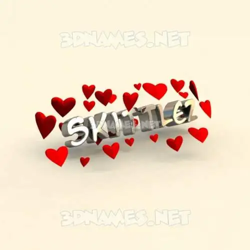 skittlez in In Love style - 3D name wallpaper skittlez in In Love style - 3D name wallpaper
