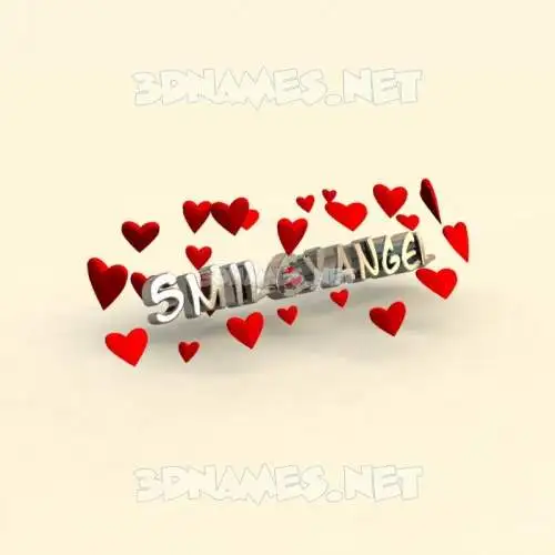 smileyangel in In Love style - 3D name wallpaper