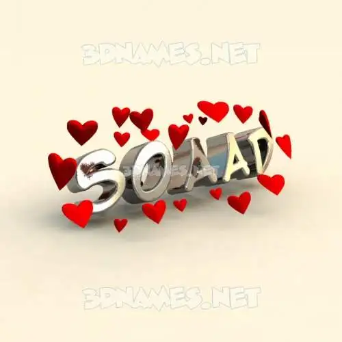 soaad in In Love style - 3D name wallpaper