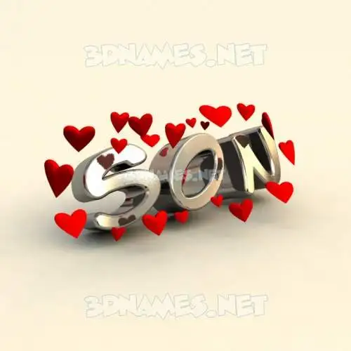 son in In Love style - 3D name wallpaper son in In Love style - 3D name wallpaper