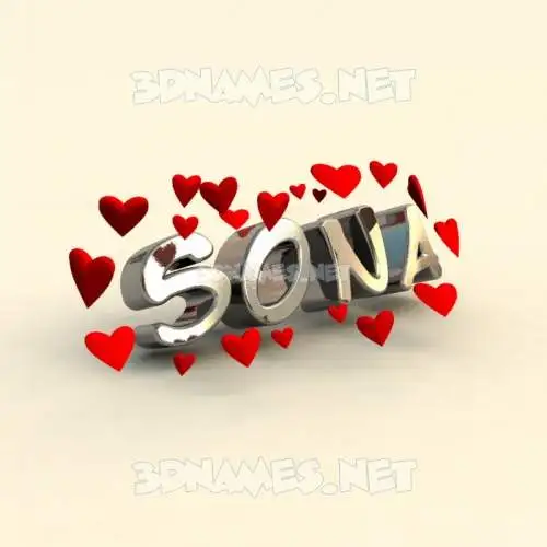 sona in In Love style - 3D name wallpaper sona in In Love style - 3D name wallpaper