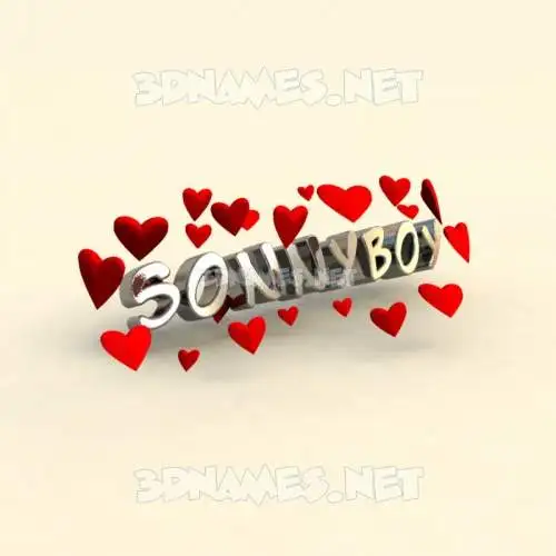 sonnyboy in In Love style - 3D name wallpaper sonnyboy in In Love style - 3D name wallpaper