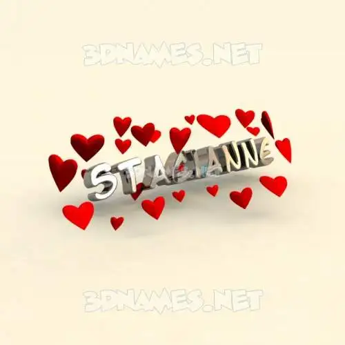 stacianne in In Love style - 3D name wallpaper