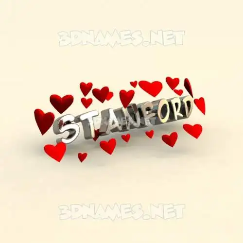 stanford in In Love style - 3D name wallpaper
