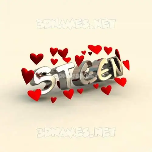 steen in In Love style - 3D name wallpaper steen in In Love style - 3D name wallpaper