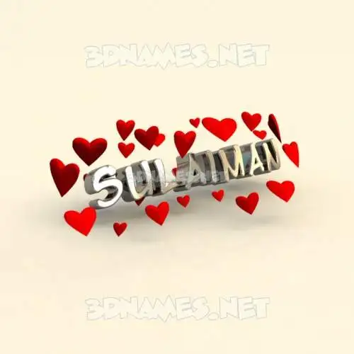 sulaiman in In Love style - 3D name wallpaper sulaiman in In Love style - 3D name wallpaper