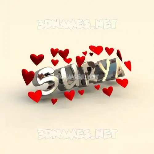 surya in In Love style - 3D name wallpaper surya in In Love style - 3D name wallpaper