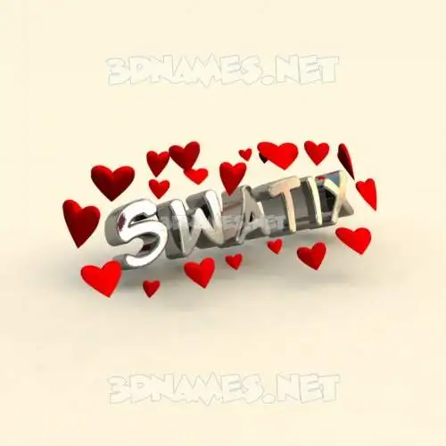 swatix in In Love style - 3D name wallpaper swatix in In Love style - 3D name wallpaper