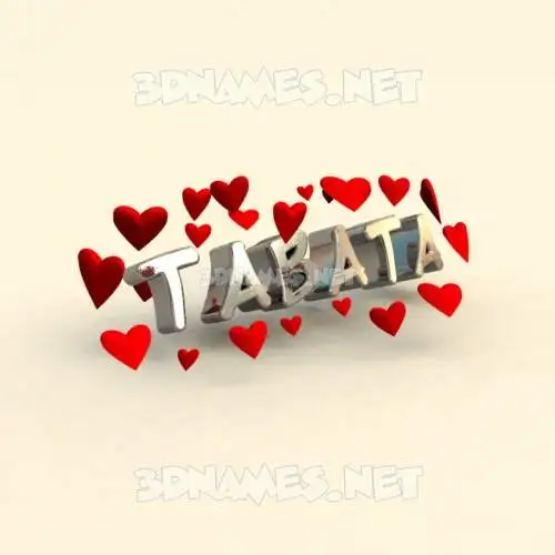 tabata in In Love style - 3D name wallpaper tabata in In Love style - 3D name wallpaper