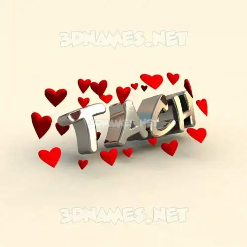 tach in In Love style - 3D name wallpaper tach in In Love style - 3D name wallpaper