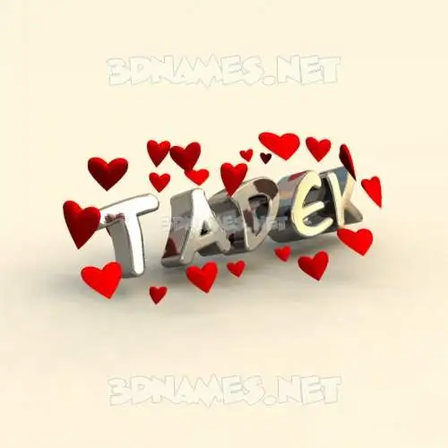 tadek in In Love style - 3D name wallpaper tadek in In Love style - 3D name wallpaper