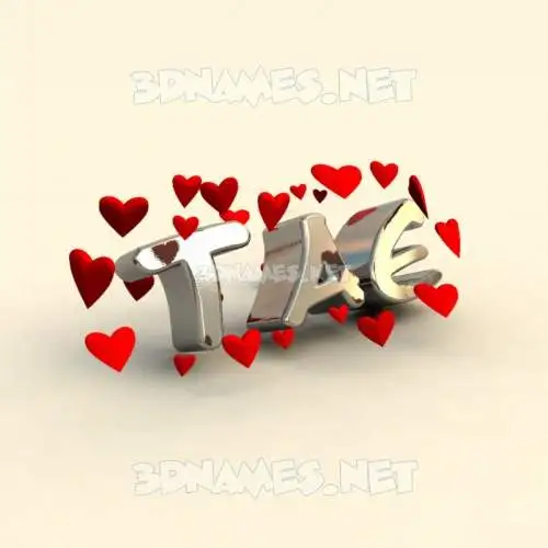 tae in In Love style - 3D name wallpaper