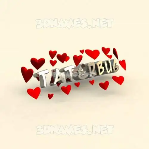 taterbug in In Love style - 3D name wallpaper
