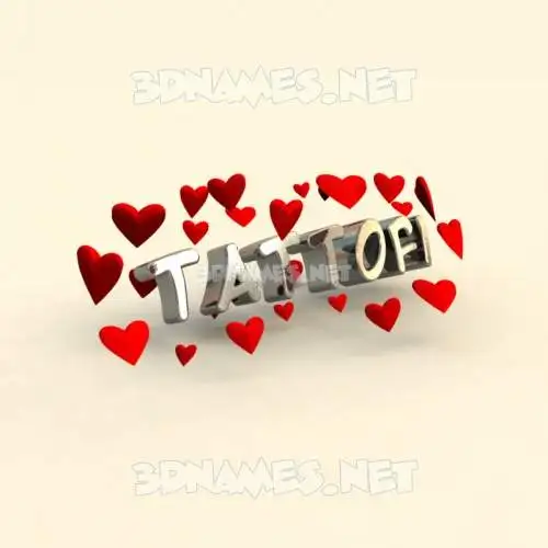 tattofi in In Love style - 3D name wallpaper tattofi in In Love style - 3D name wallpaper