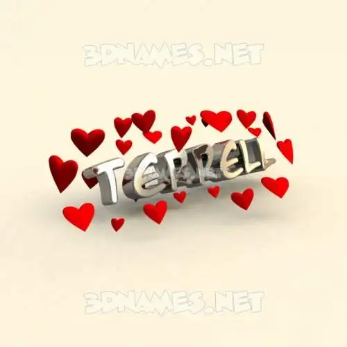 terrell in In Love style - 3D name wallpaper terrell in In Love style - 3D name wallpaper