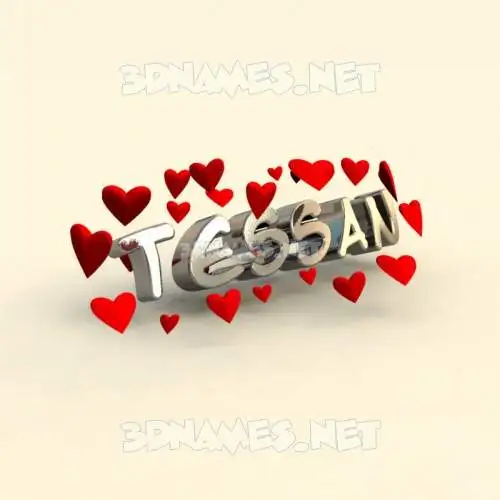 tessan in In Love style - 3D name wallpaper