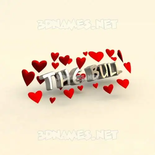 the bull in In Love style - 3D name wallpaper the bull in In Love style - 3D name wallpaper