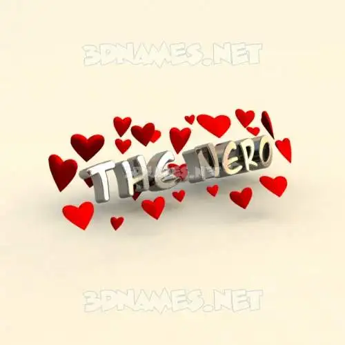 the nero in In Love style - 3D name wallpaper the nero in In Love style - 3D name wallpaper