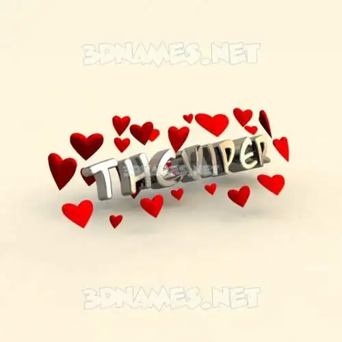 theviper in In Love style - 3D name wallpaper theviper in In Love style - 3D name wallpaper