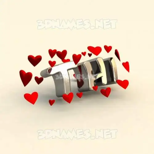 thi in In Love style - 3D name wallpaper thi in In Love style - 3D name wallpaper