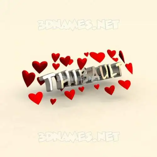 thibault in In Love style - 3D name wallpaper thibault in In Love style - 3D name wallpaper