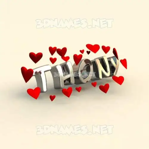 thony in In Love style - 3D name wallpaper thony in In Love style - 3D name wallpaper