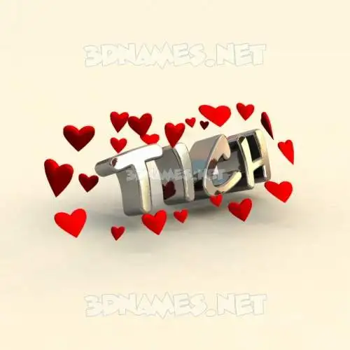 tich in In Love style - 3D name wallpaper tich in In Love style - 3D name wallpaper