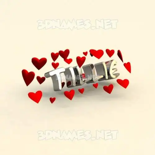 tillie in In Love style - 3D name wallpaper tillie in In Love style - 3D name wallpaper