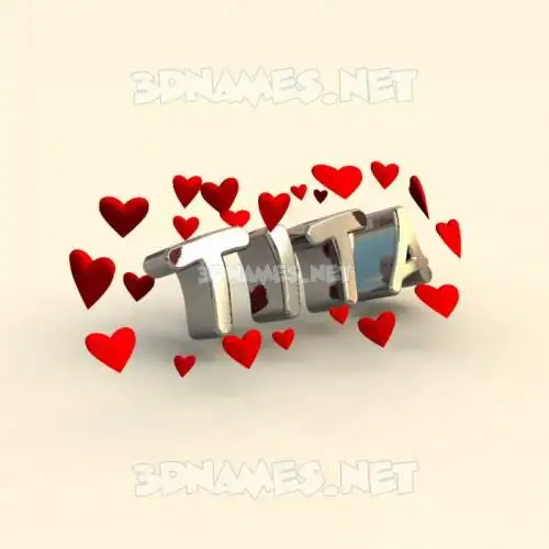 tita in In Love style - 3D name wallpaper tita in In Love style - 3D name wallpaper