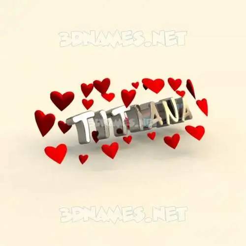 titiana in In Love style - 3D name wallpaper titiana in In Love style - 3D name wallpaper