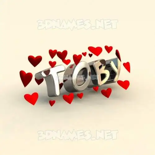toby in In Love style - 3D name wallpaper toby in In Love style - 3D name wallpaper