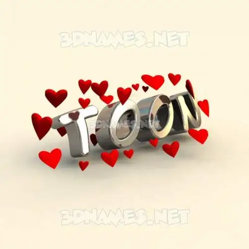 toon in In Love style - 3D name wallpaper toon in In Love style - 3D name wallpaper
